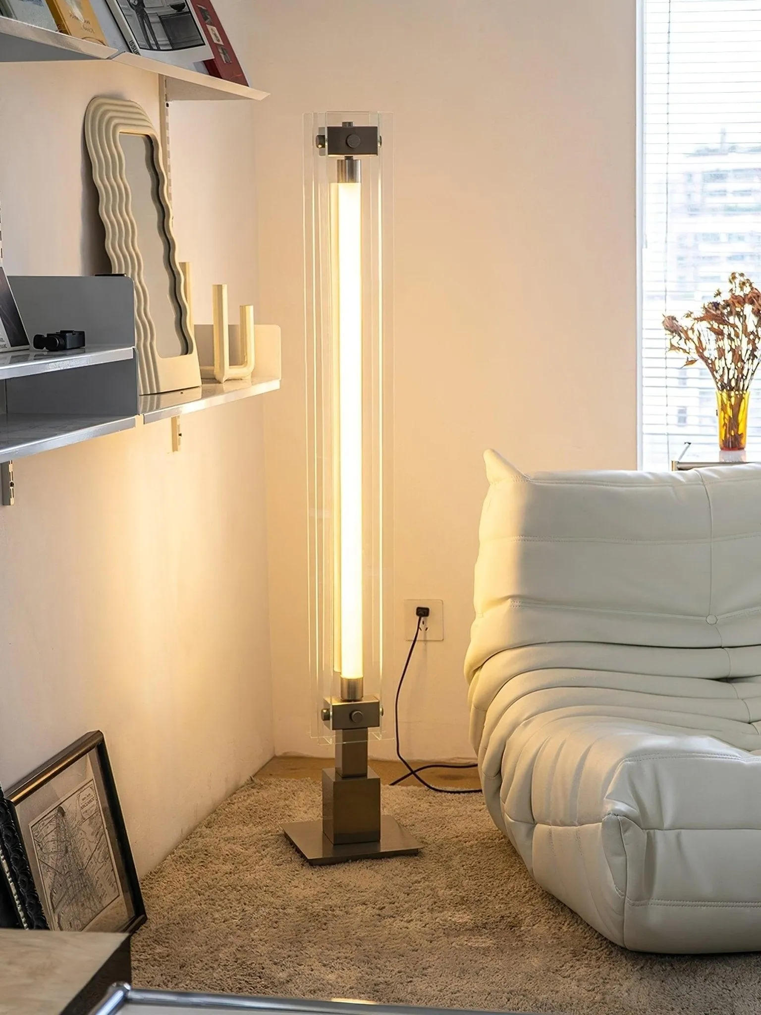 Industrial Style Minimalist Glass Floor Lamp S35