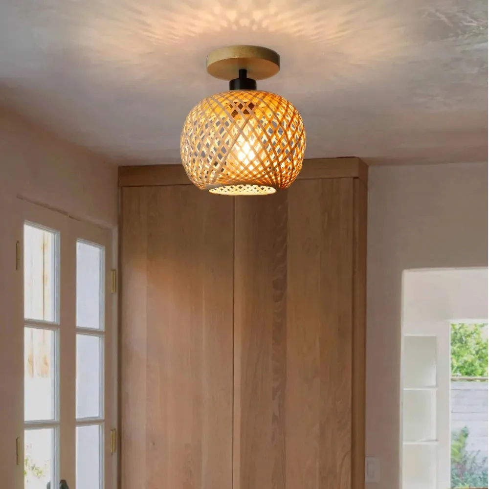 Handmade Ethereal Bamboo Ceiling Light D868