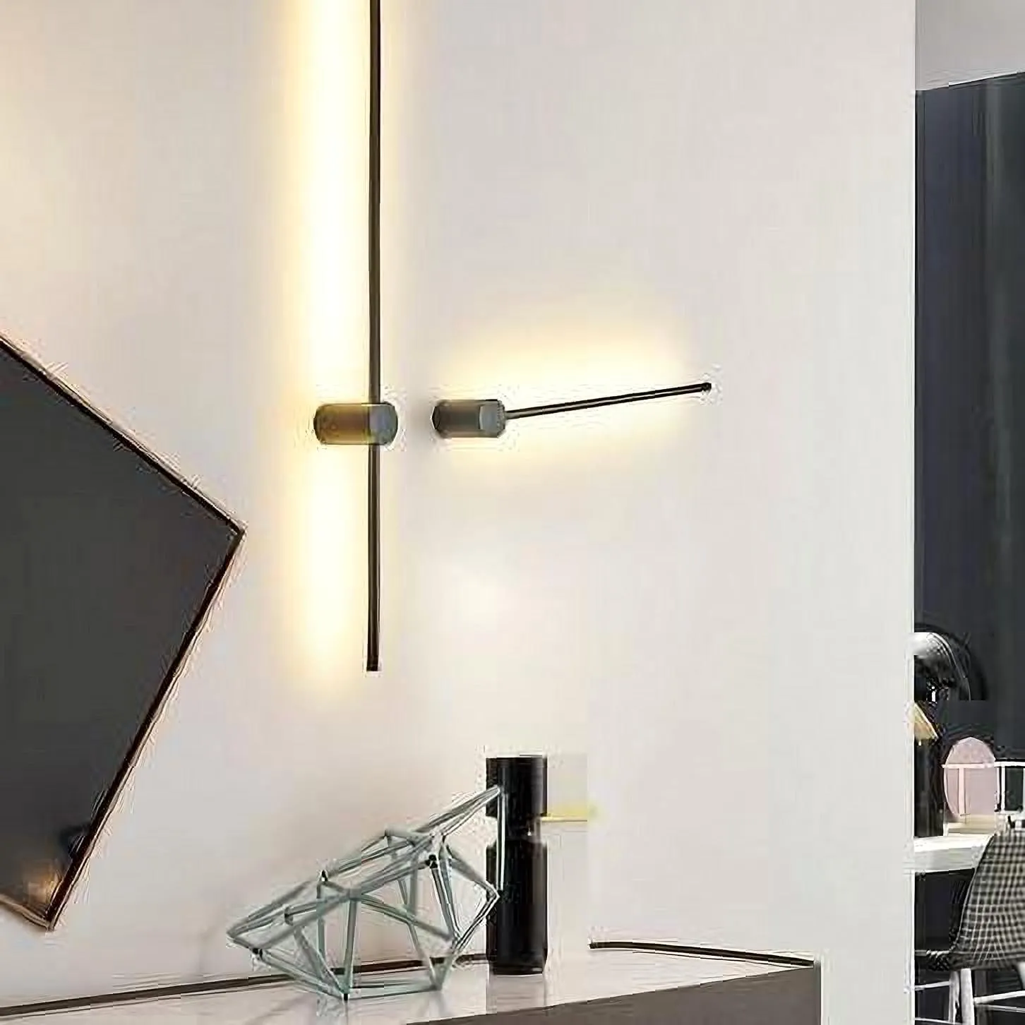 Modern Industrial Black Linear LED Wall Light