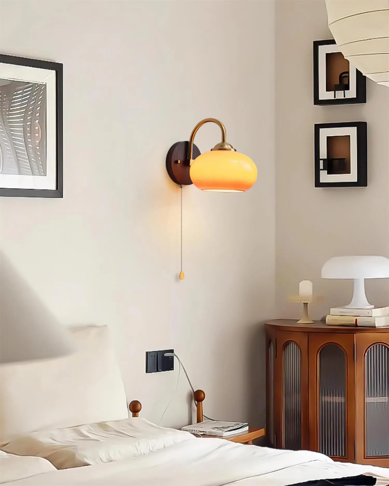 Cream Style Persimmon Wall Lamp P046