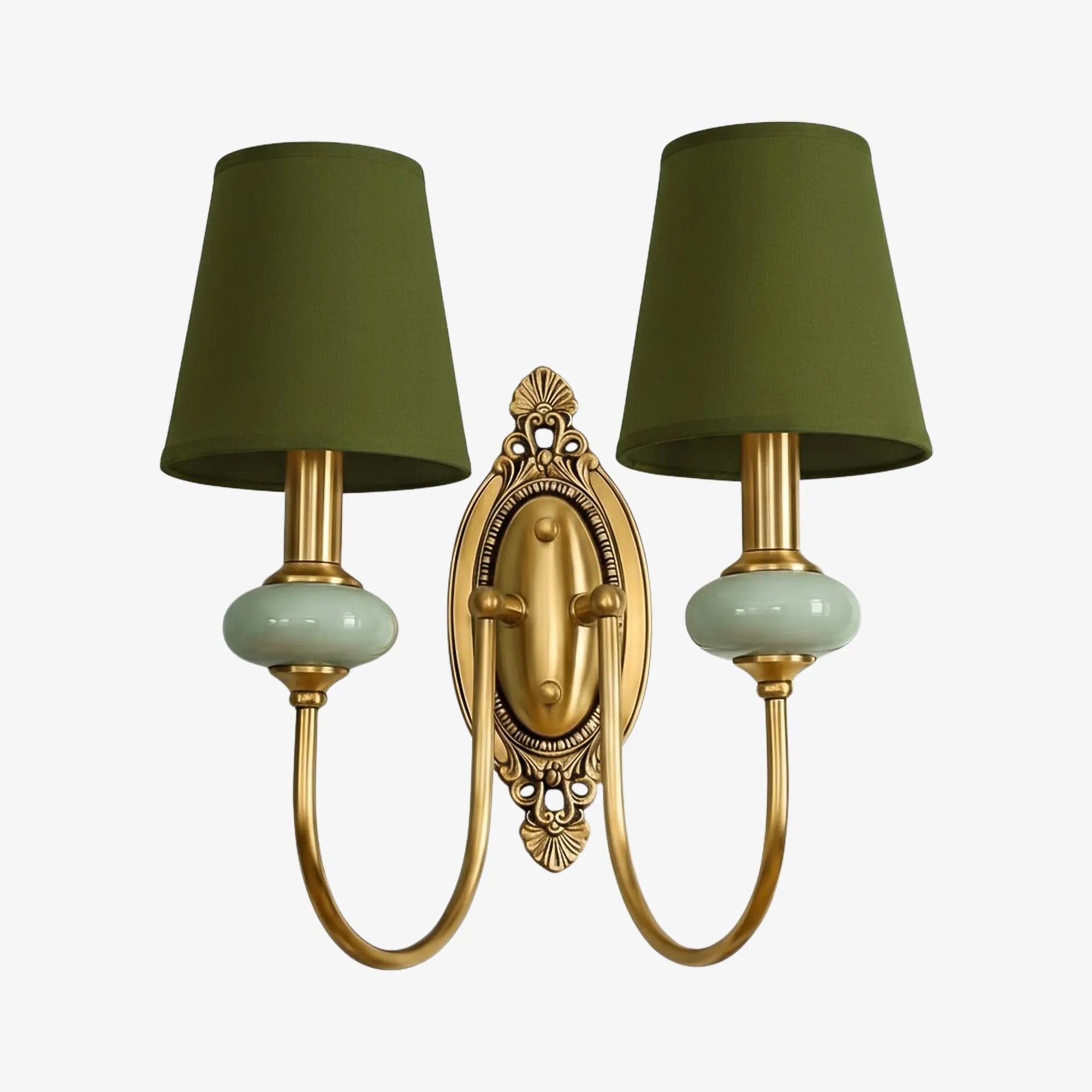 Elaris Elegant Fabric Copper Wall Sconce – Luxury European Style T447