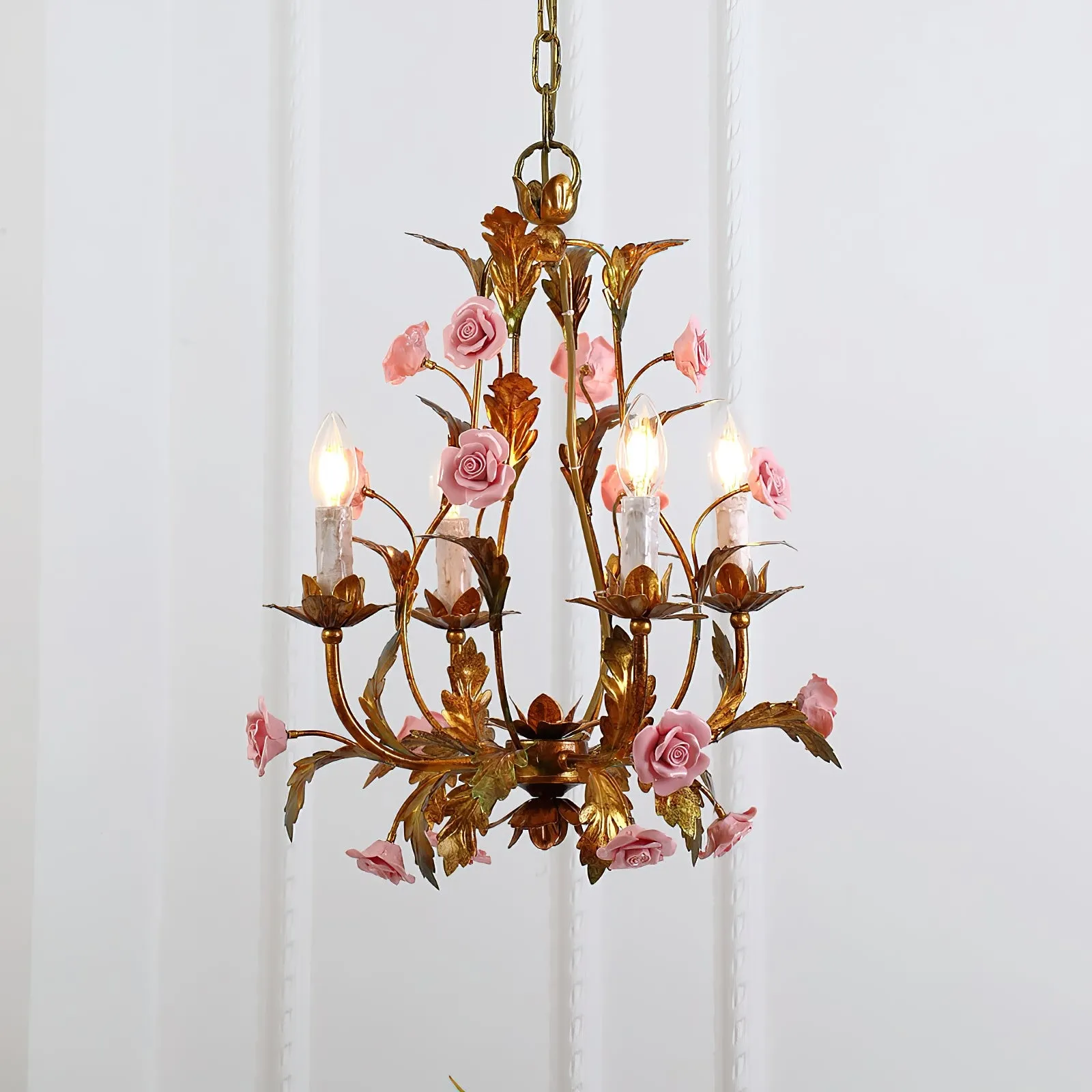 Ceramic Rose Chandelier D673