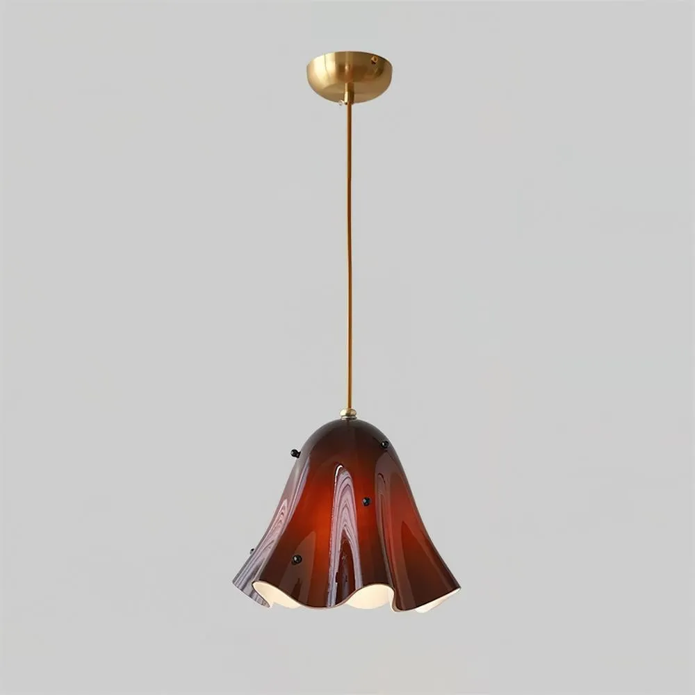 Bellina Artistic Glass Pendant Light - Modern Bloom Inspired Hanging Ceiling Lamp T279