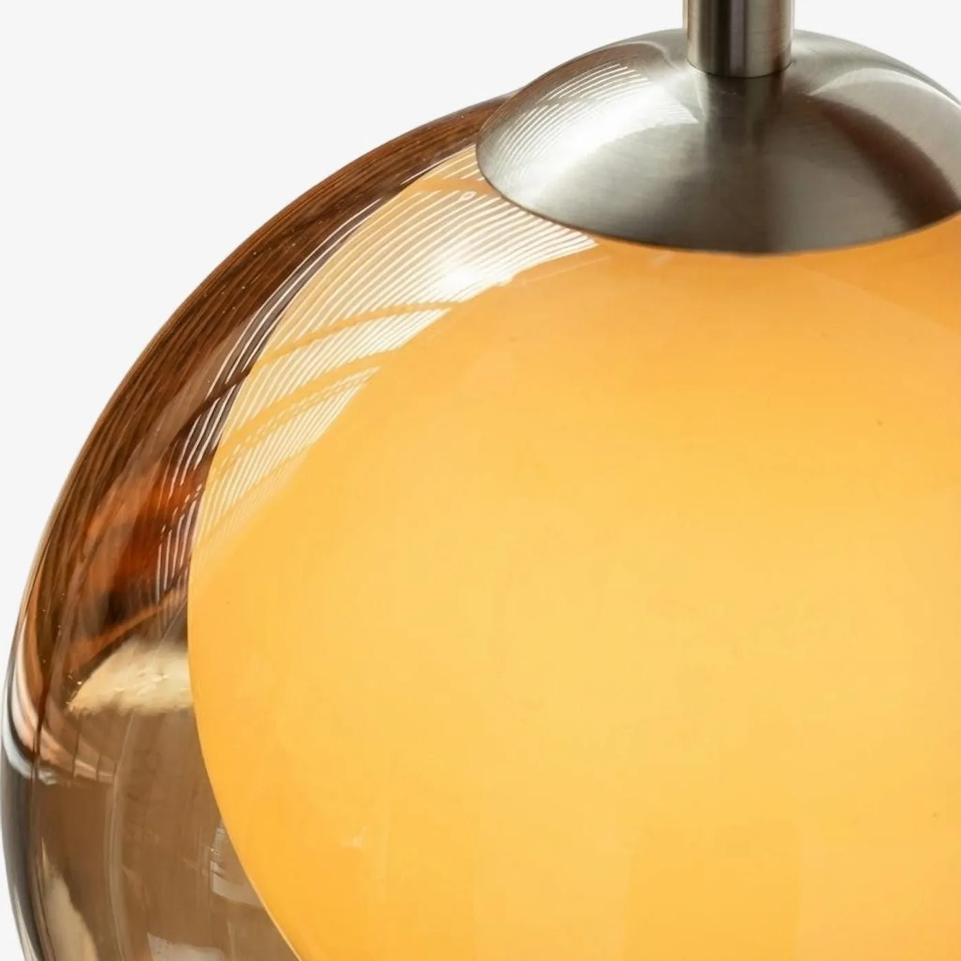 Afterglow Modern Sunset Wall Lamp - Dual Glass Shade Design with Wood-Texture Base T588
