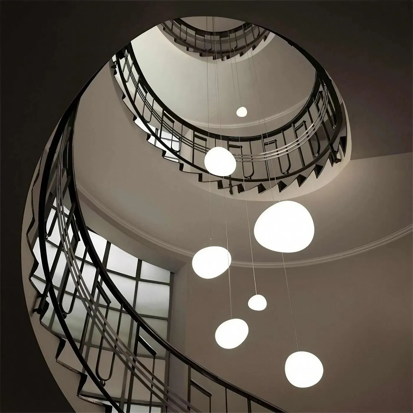 Stone Shape Opal Glass Pendant Light S05