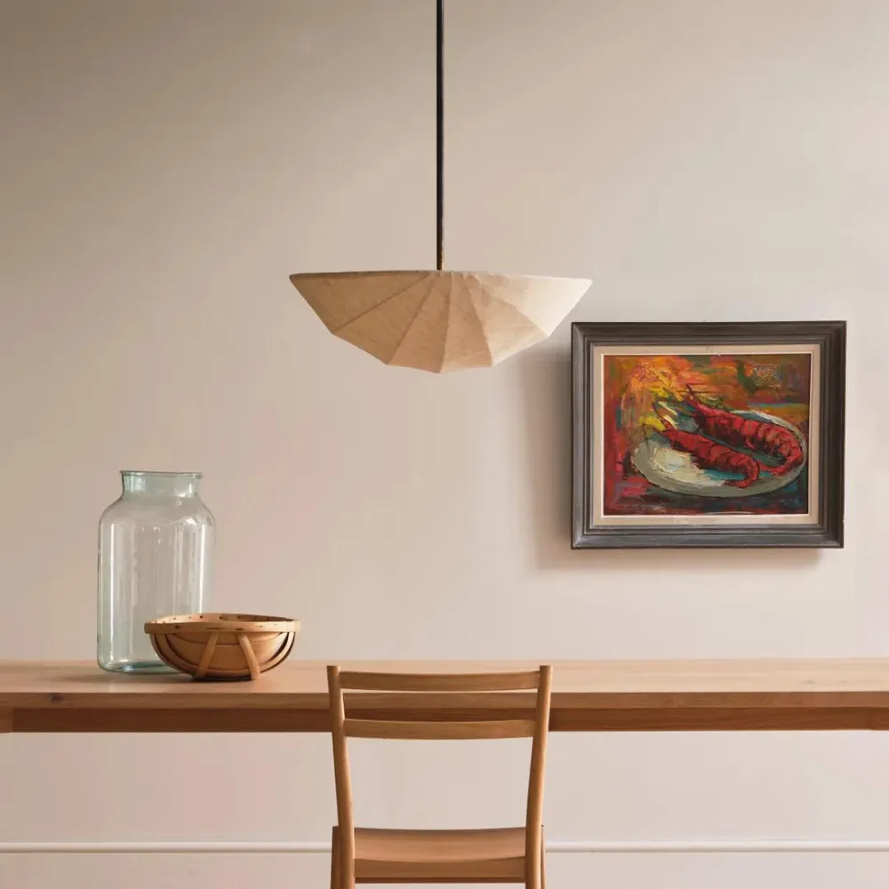 The Wabi-Sabi Canvas Linen Ceiling Light D783