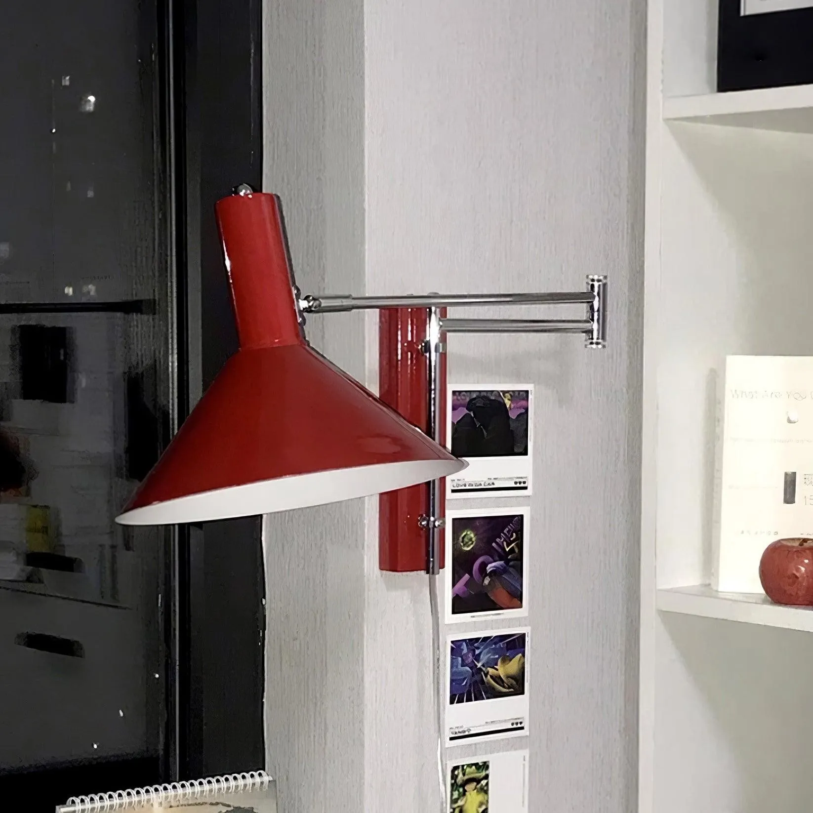 Adjustable Swing Arm Peak Plug In Wall Lamp S189