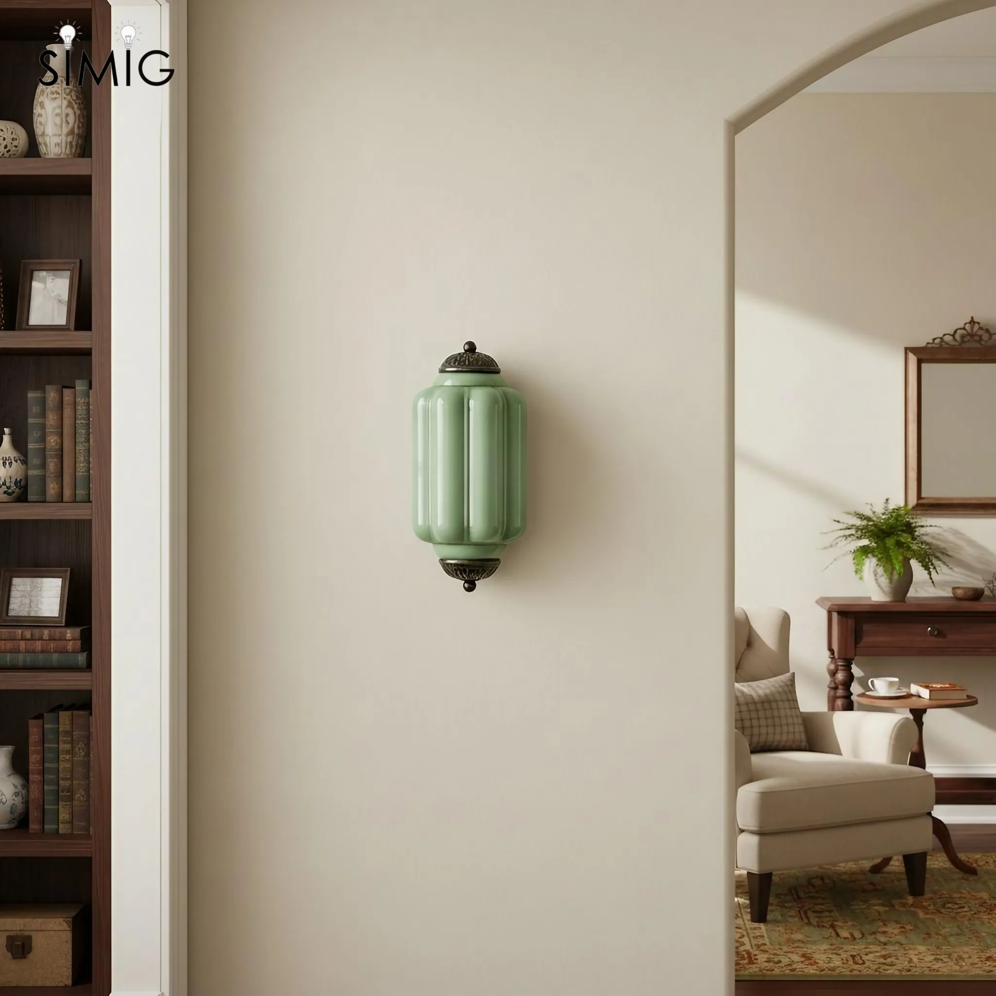 Eloise Long Pumpkin Retro Glass Recessed Wall Lamp G52