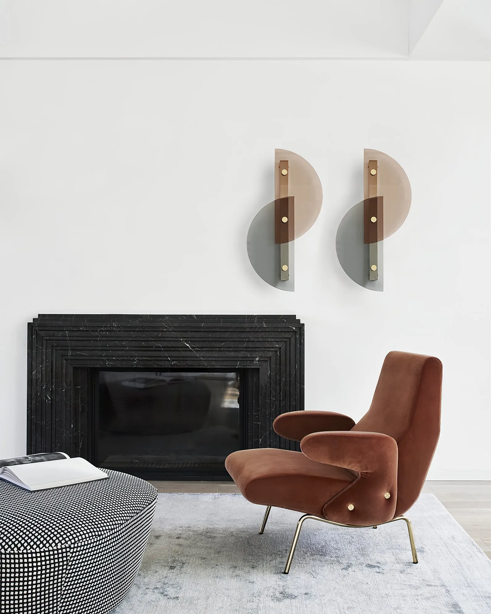 Simple Fan-Shaped Glass Arc Wall Lamp M121