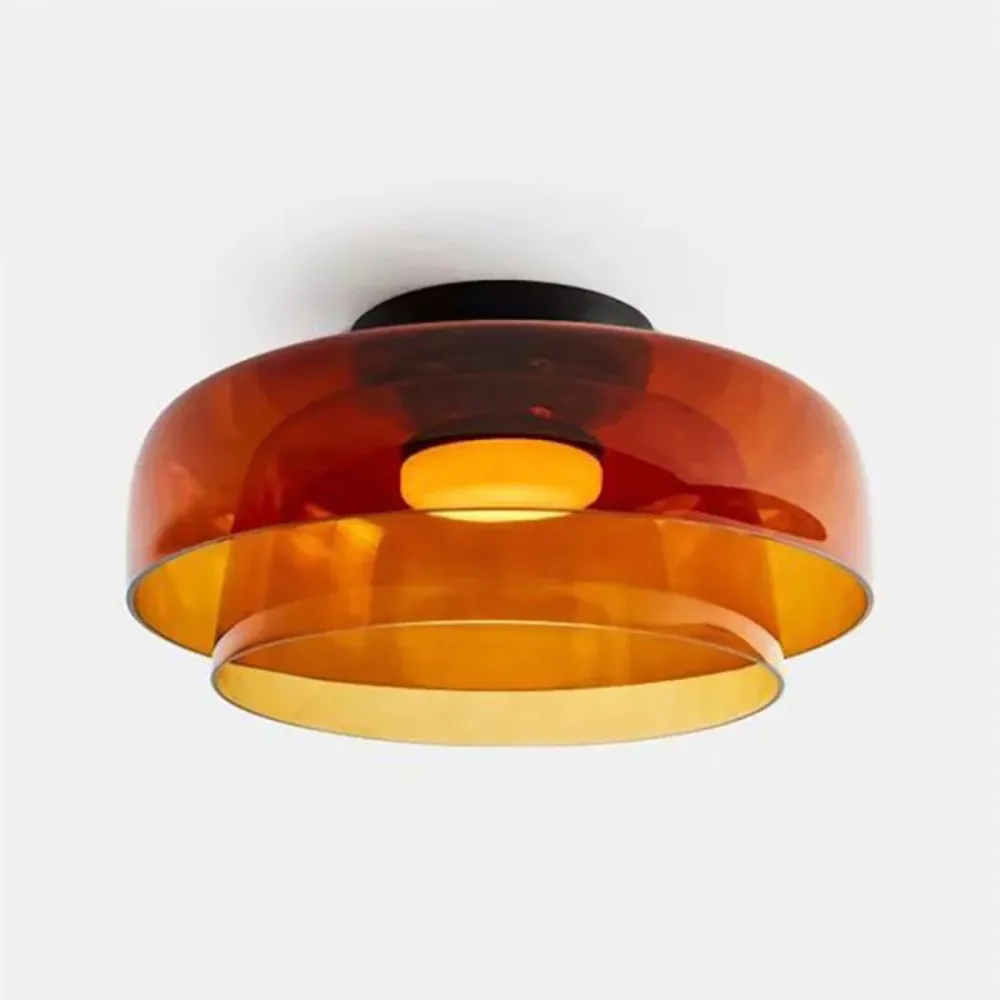 Nordic Morandi Glass Bowl Shaped Ceiling Lamp S144