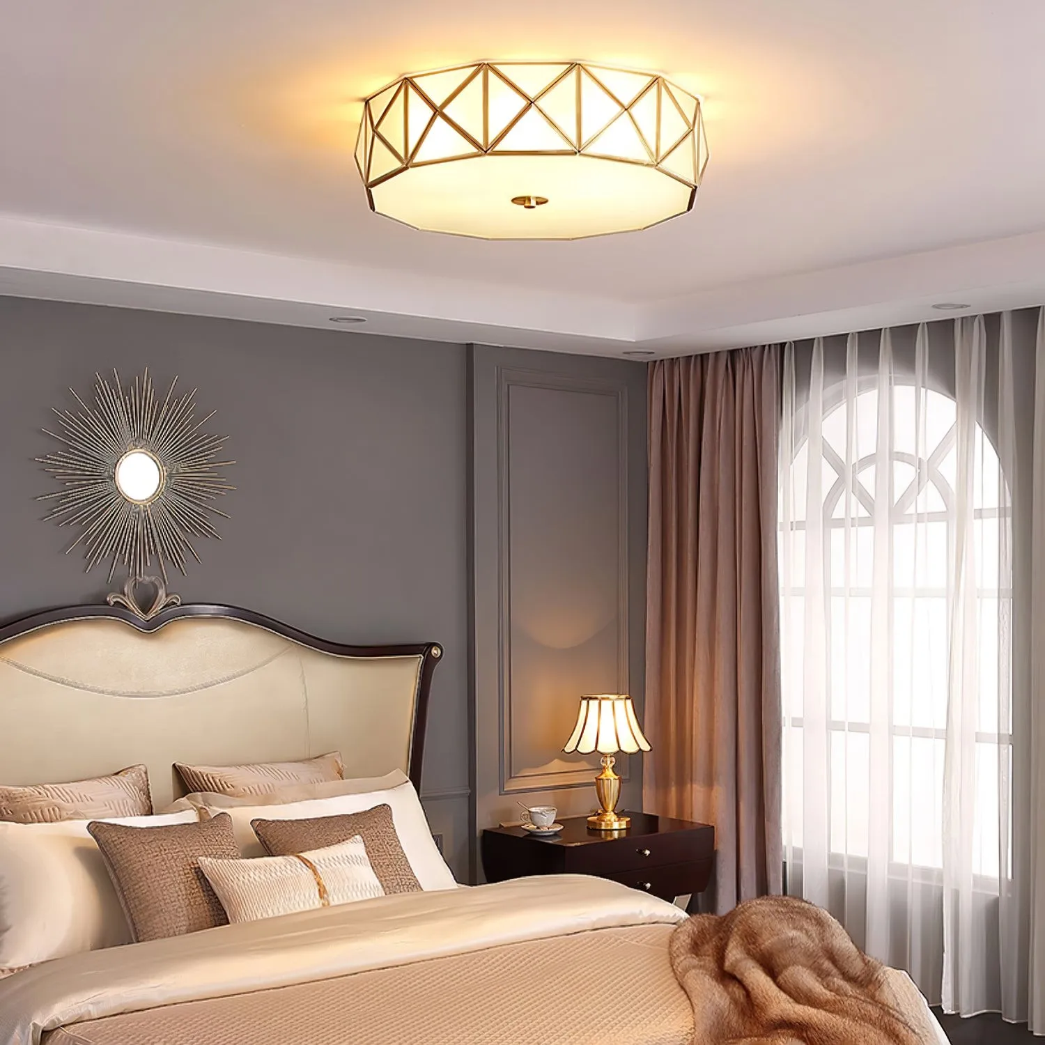 Geometric Shaped Flush Ceiling Light M556