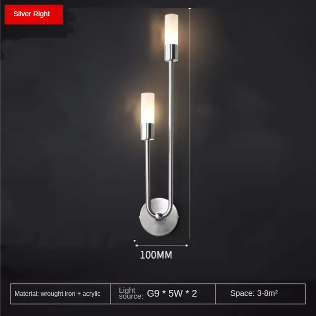 Modern Copper U-Shape Luster LED Wall Lamp M138