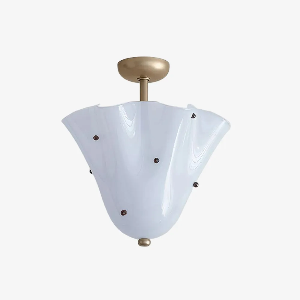 Bellina Decorative Glass Ceiling Light - Modern Sculptural Flush Mount T282