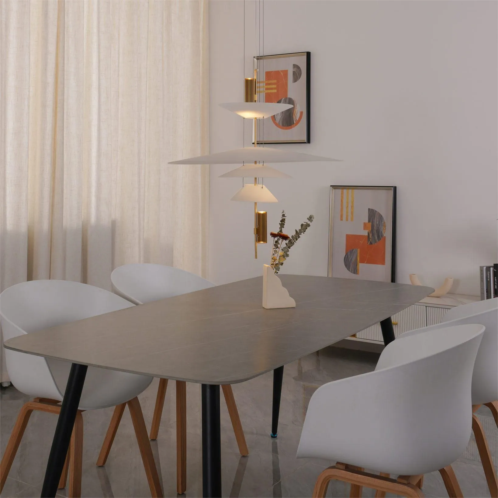 Modern LED Multi Layers Pendant Light For Dining Room