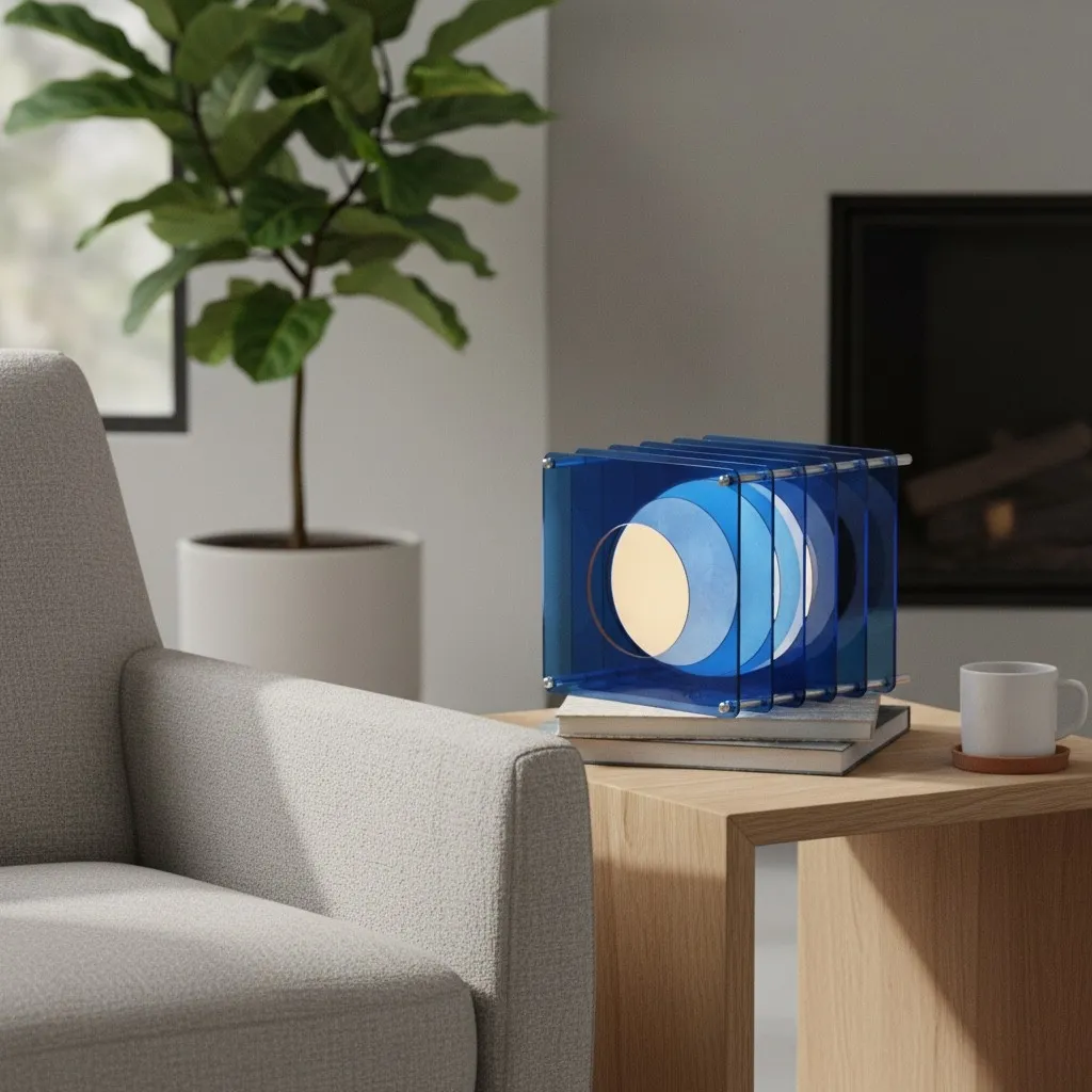 Afterglow Series Moon Cube Geometric Sphere Table Lamp - Modern Style Bedroom Decor T501