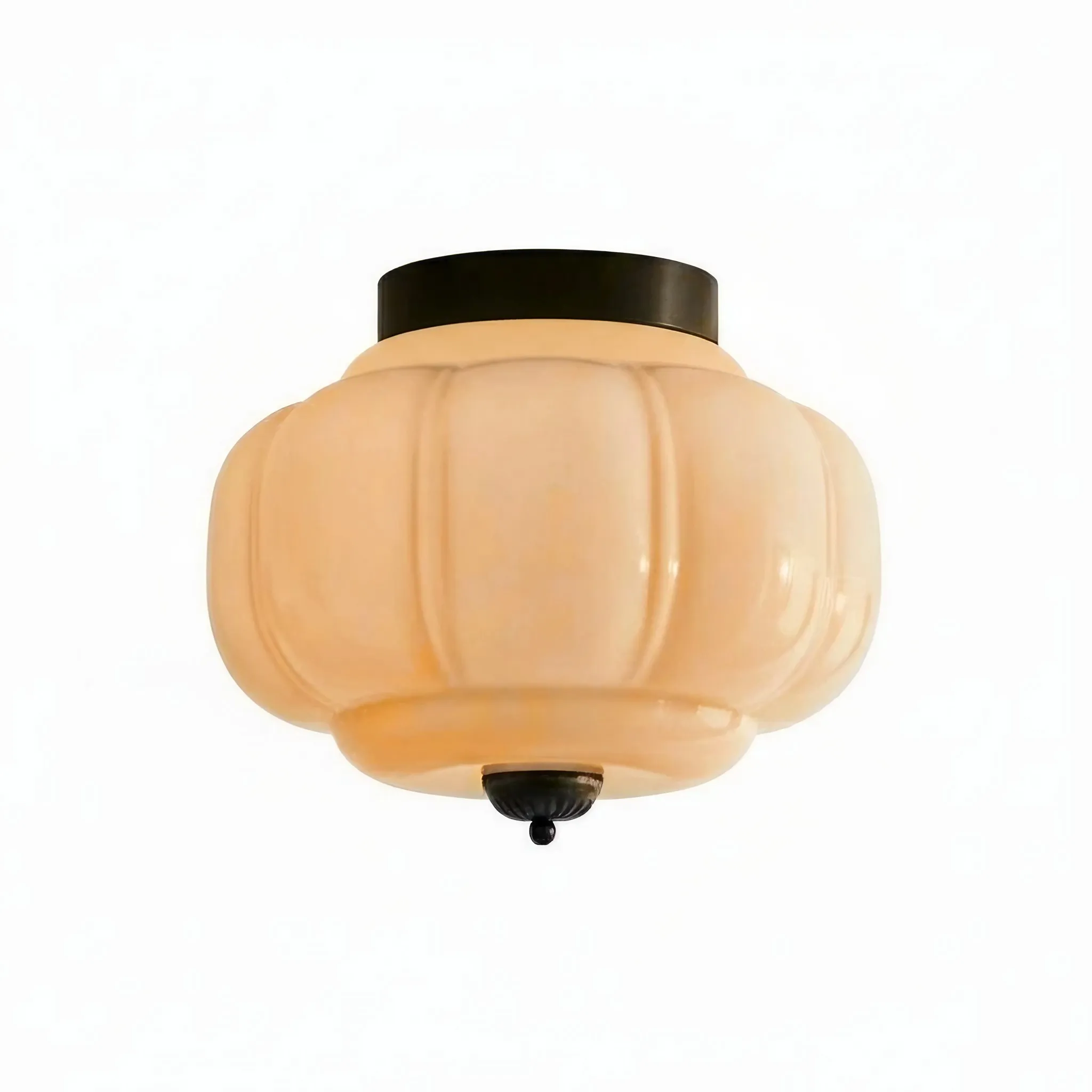 Eloise Retro Milk Glass Semi Flush Mount Ceiling Light G55