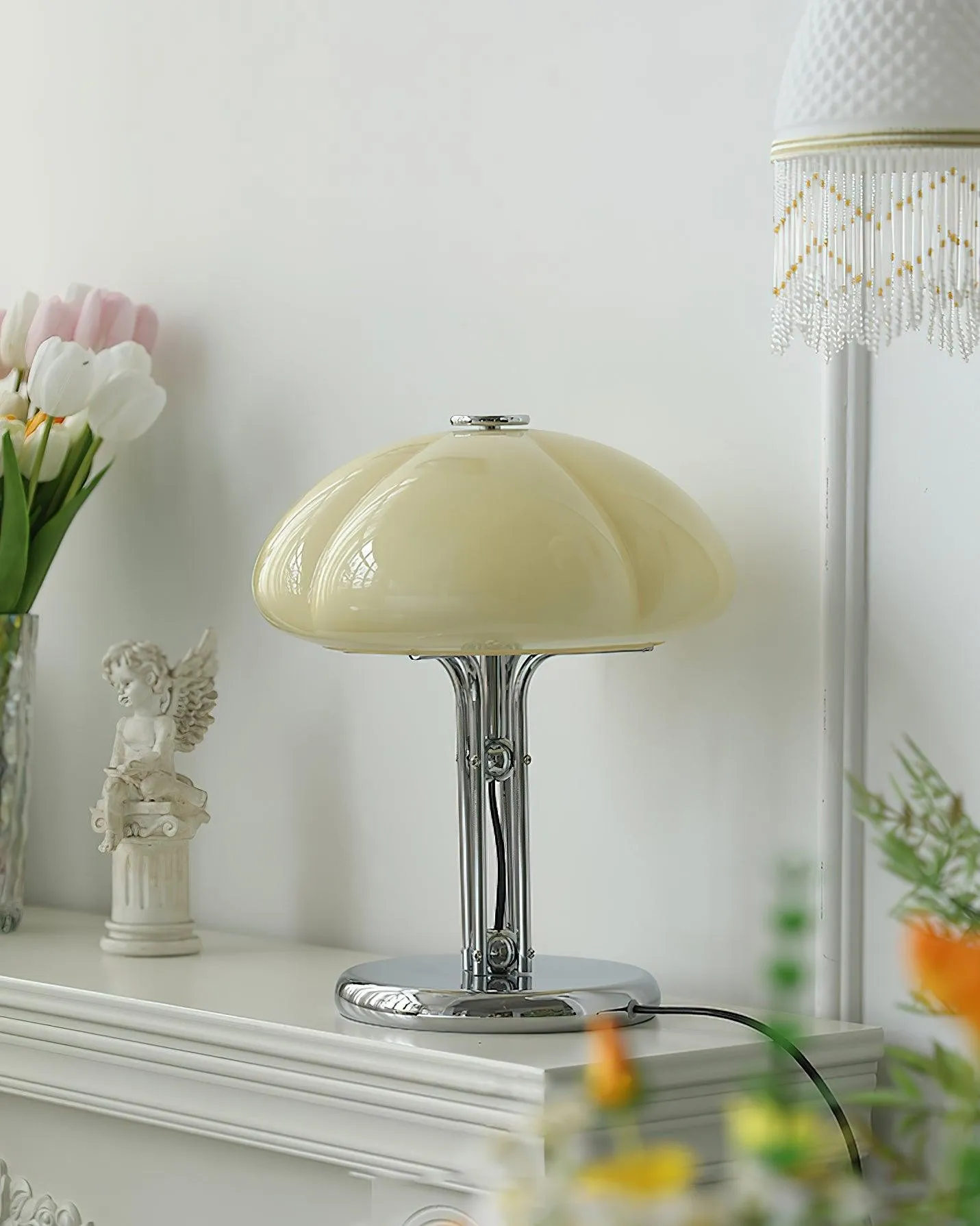 High-Grade Bedroom Bedside Mushroom Glass Table Lamp M277