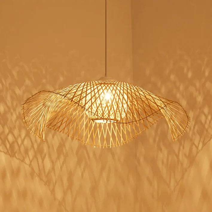 Bamboo Lotus Leaf Pendant Lamp P004