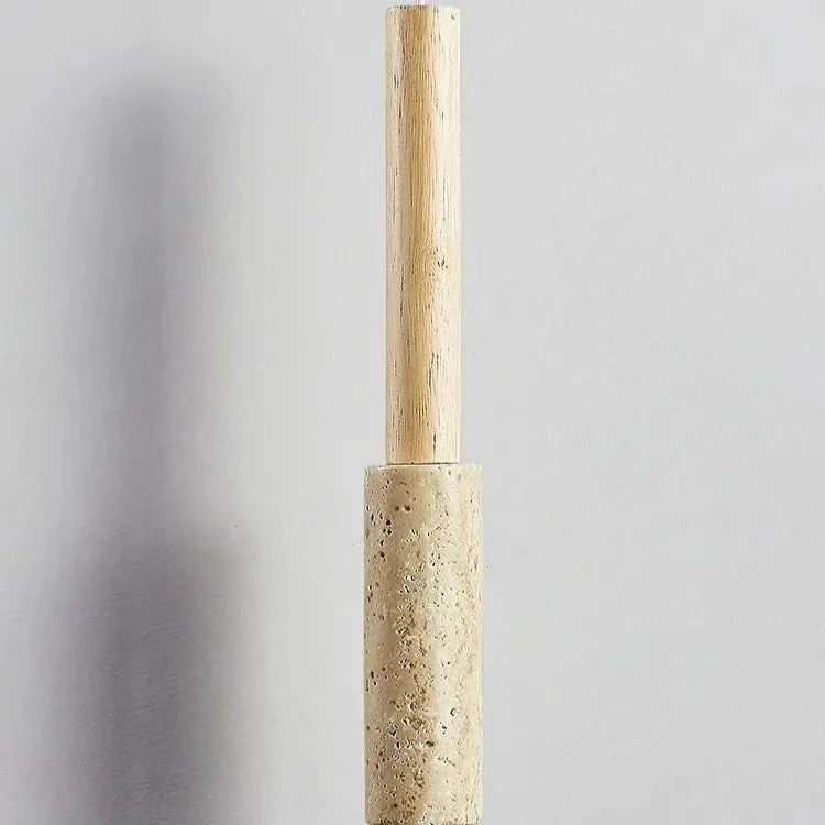Cream Travertine Long Tube Pendant Light D932