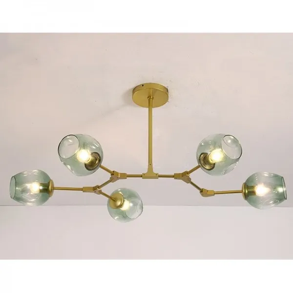 Asymmetrical Articulated Globe Branching Bubble Chandelier