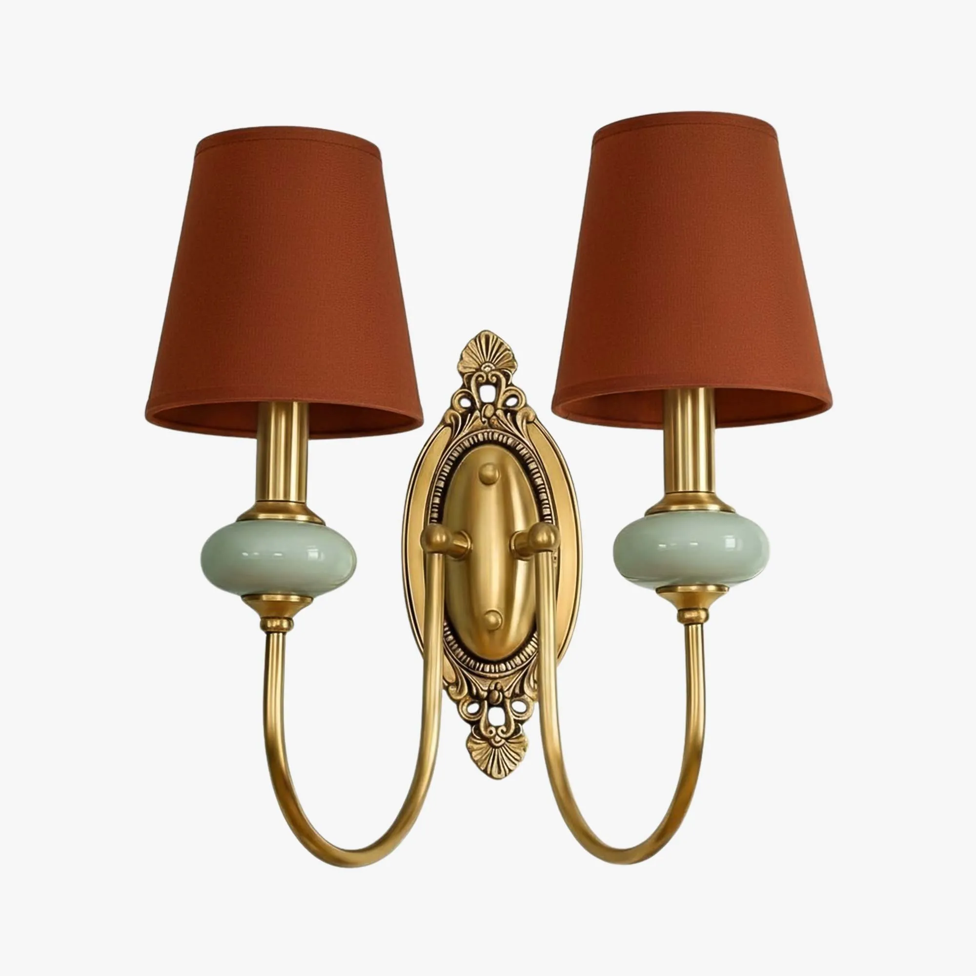 Elaris Elegant Fabric Copper Wall Sconce – Luxury European Style T447
