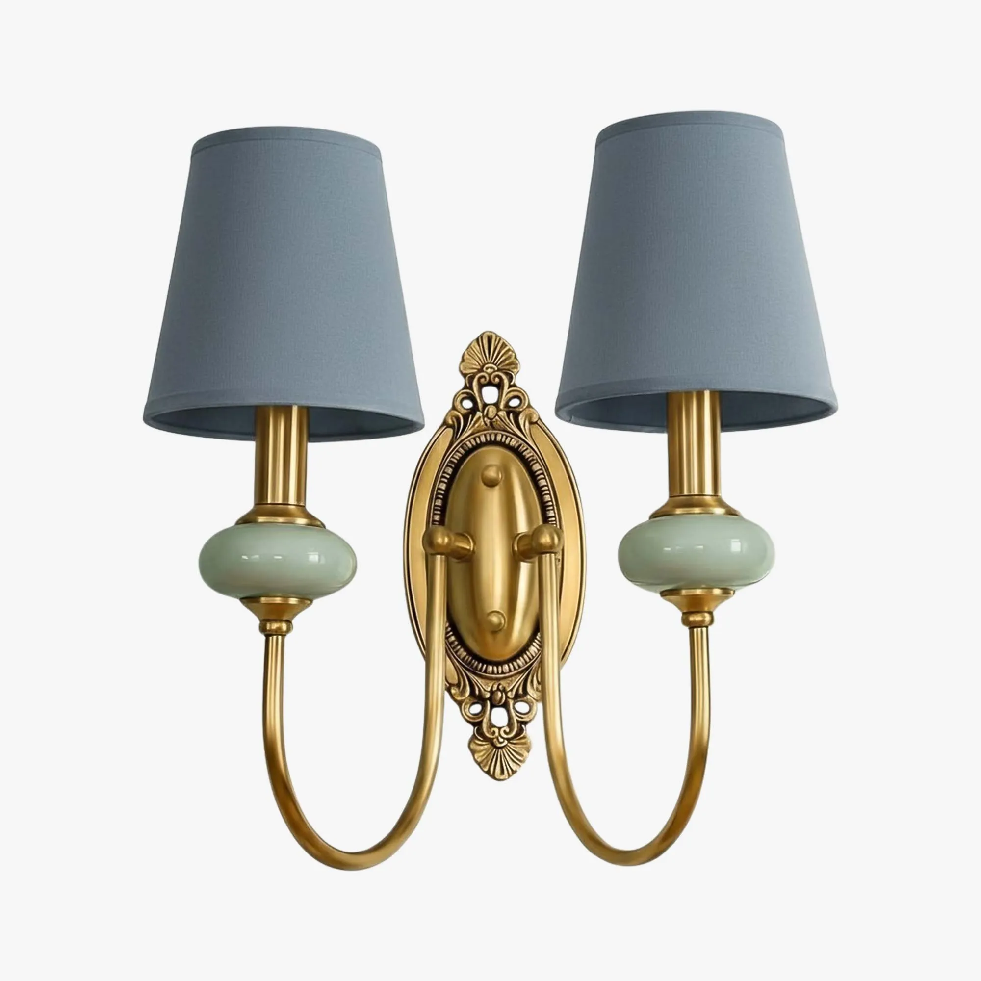 Elaris Elegant Fabric Copper Wall Sconce – Luxury European Style T447