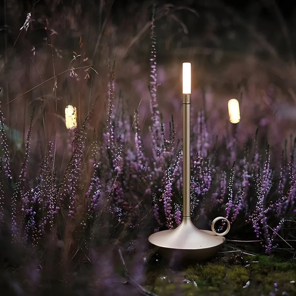Metal Candle Touch Dimmable Rechargeable Table Lamp S183