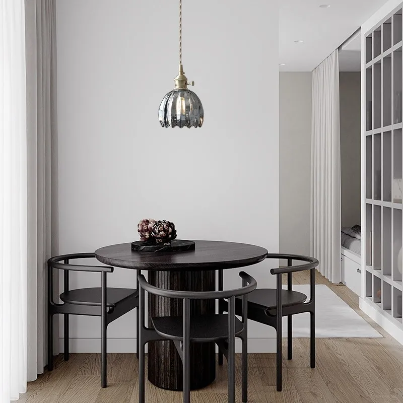 Japanese Retro Glass Flower Pendant Light S28