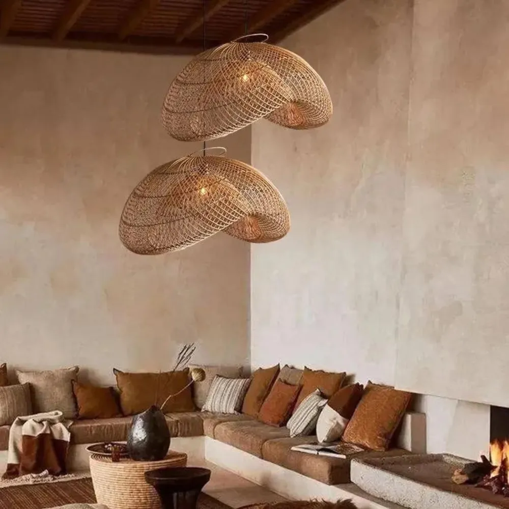The Alluring Rattan Essence of Wabi-Sabi Pendant Lamp D832