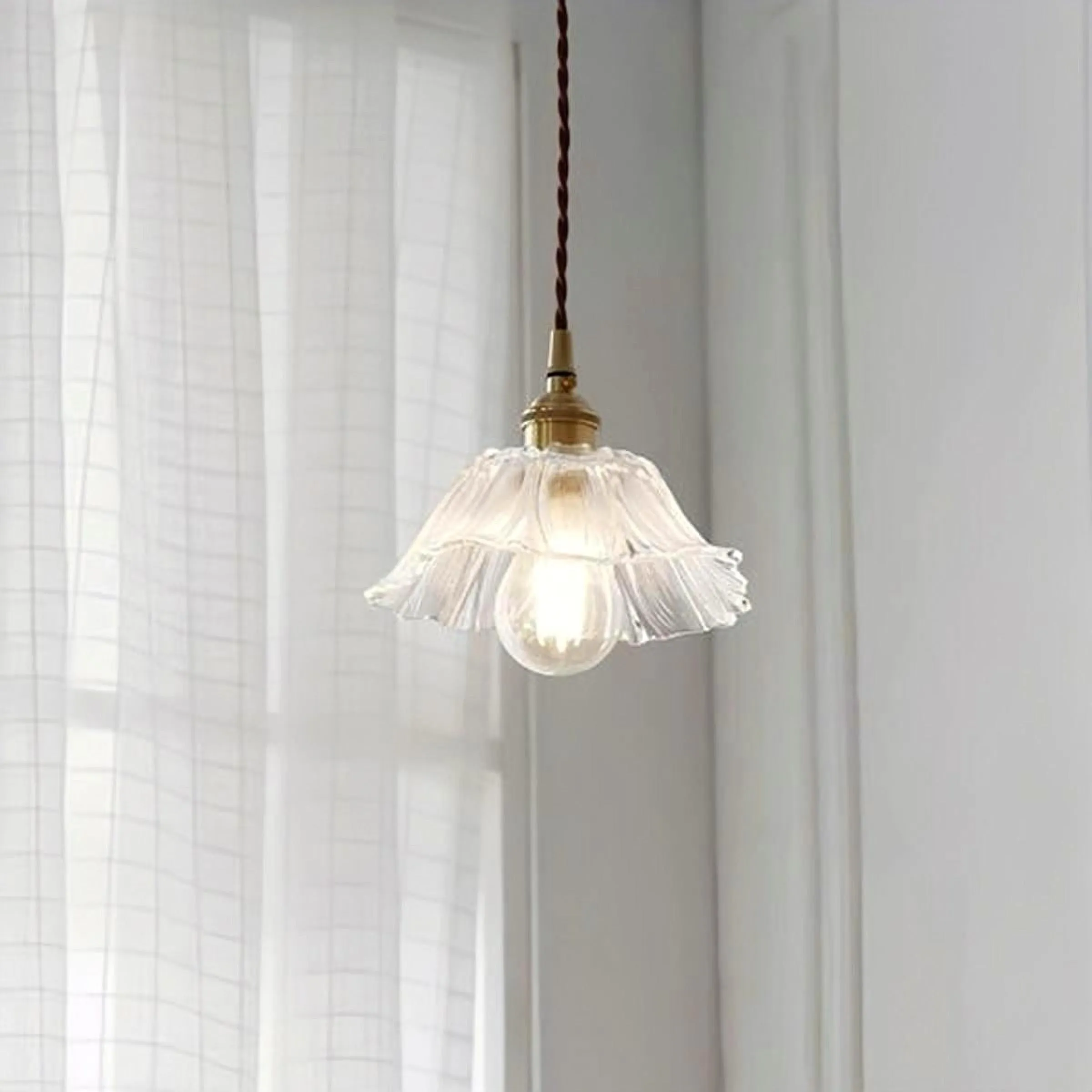 Tiffany Lotus Glass Pendant Light S55