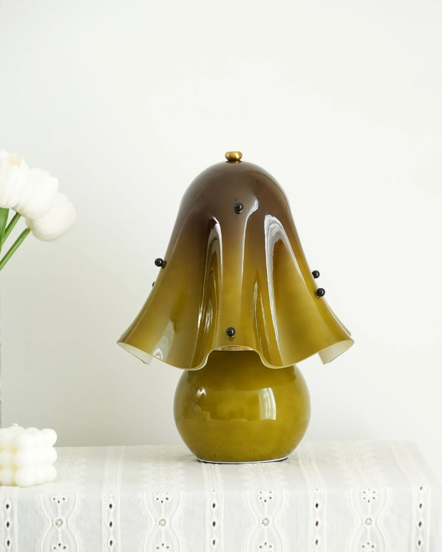 Bellina Decorative Table Lamp - Sculptural Bell Flower Shape T281