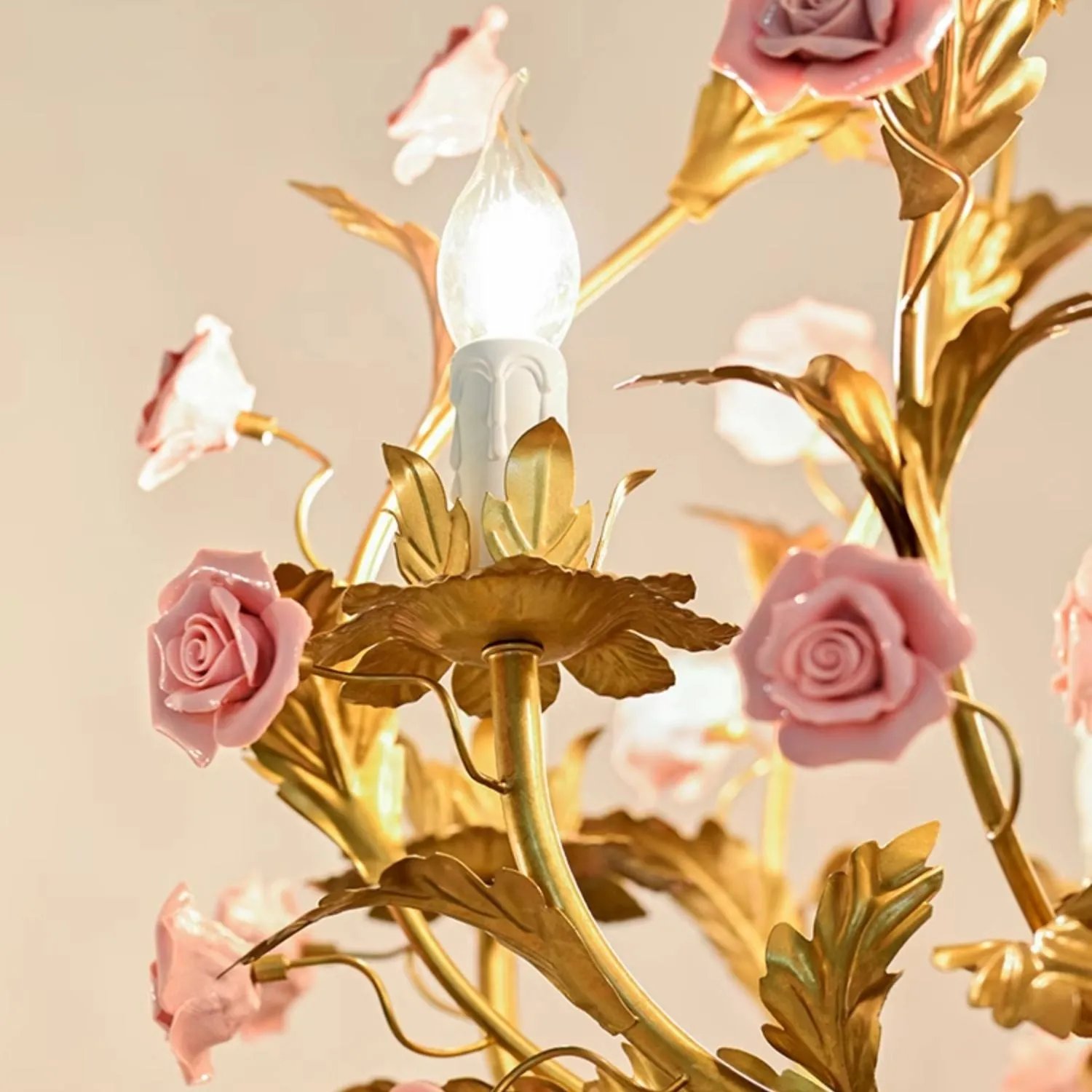 Ceramic Rose Chandelier D673