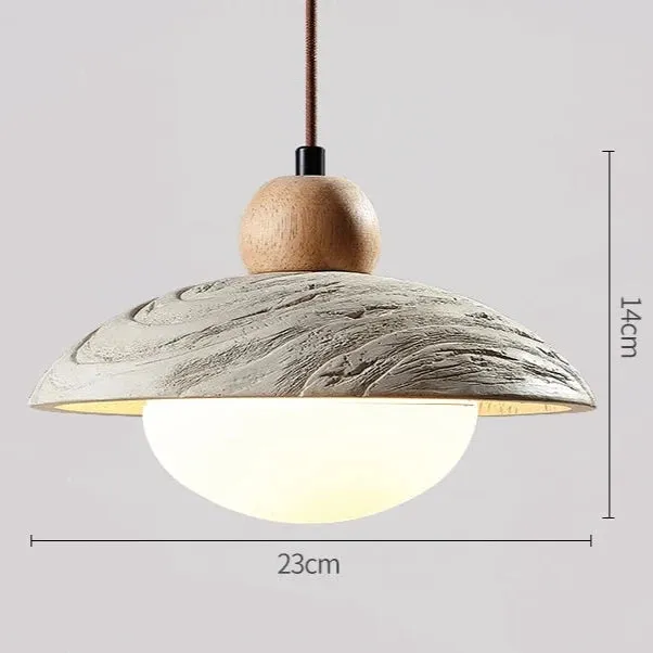 Wabi-sabi Style Travertine Cement Pendant Light D931