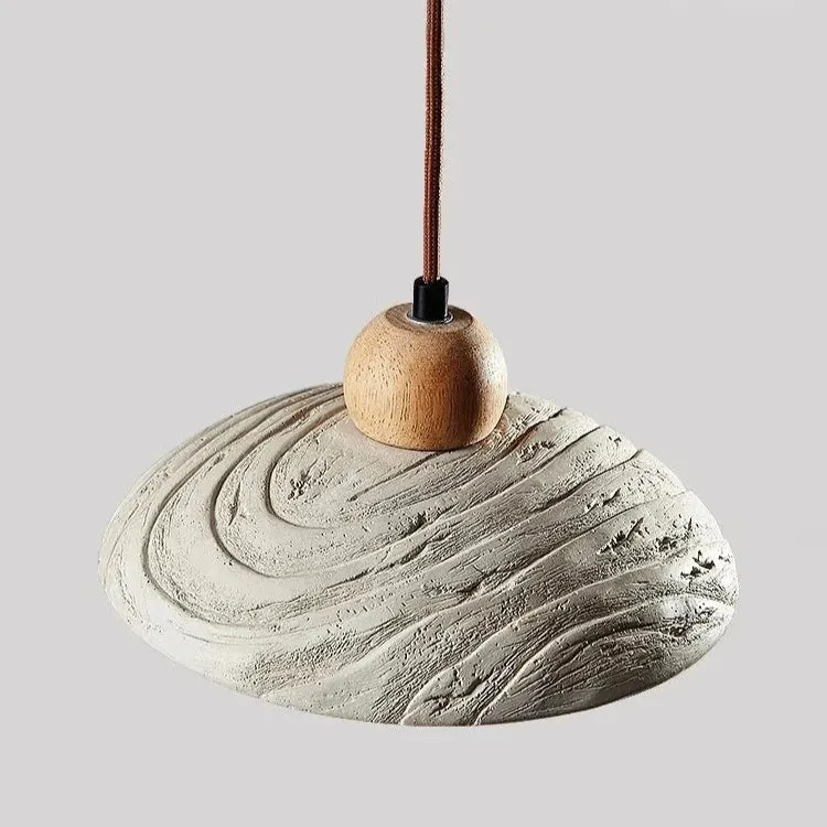 Wabi-sabi Style Travertine Cement Pendant Light D931