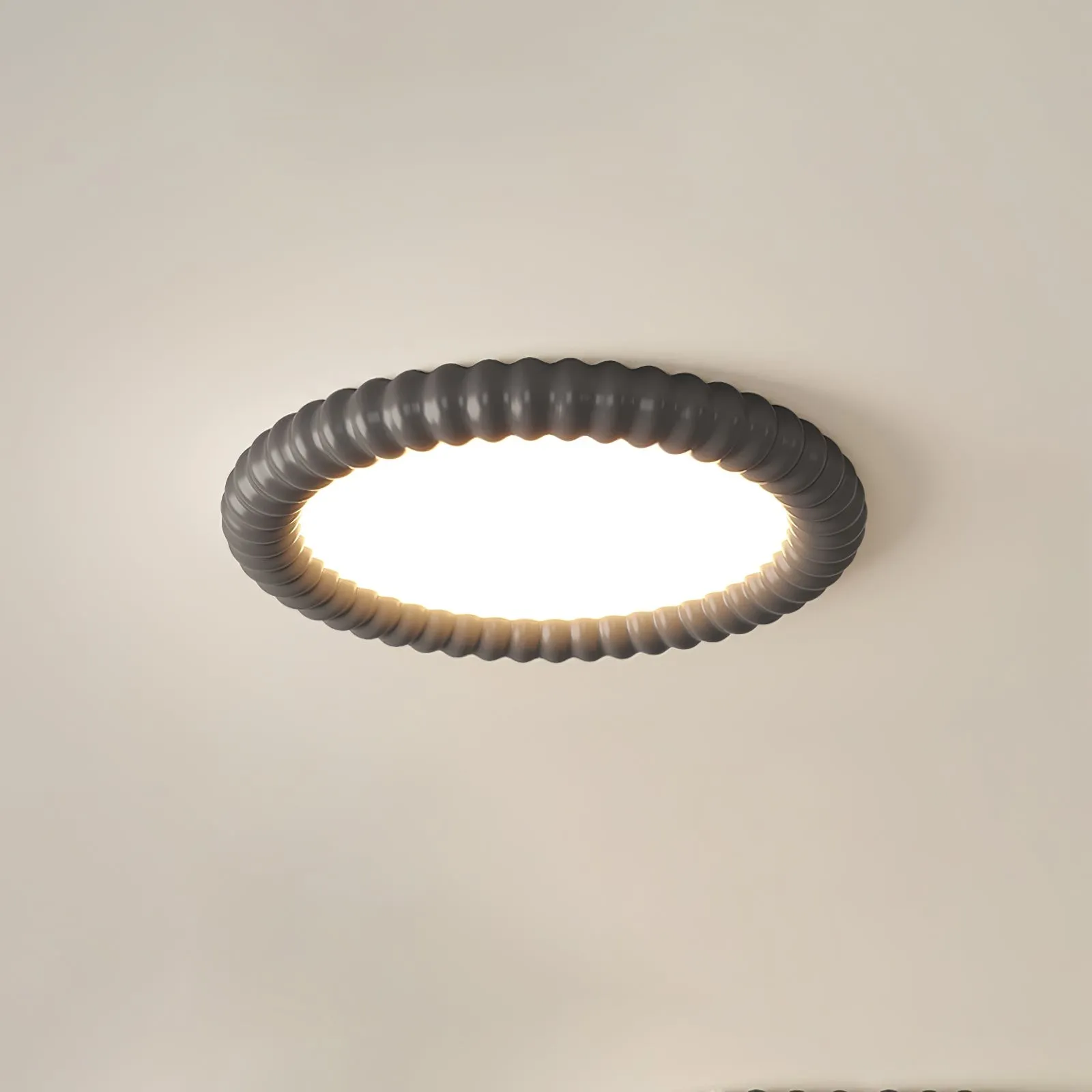 Cream Style Ripple Ring Ceiling Lamp M525