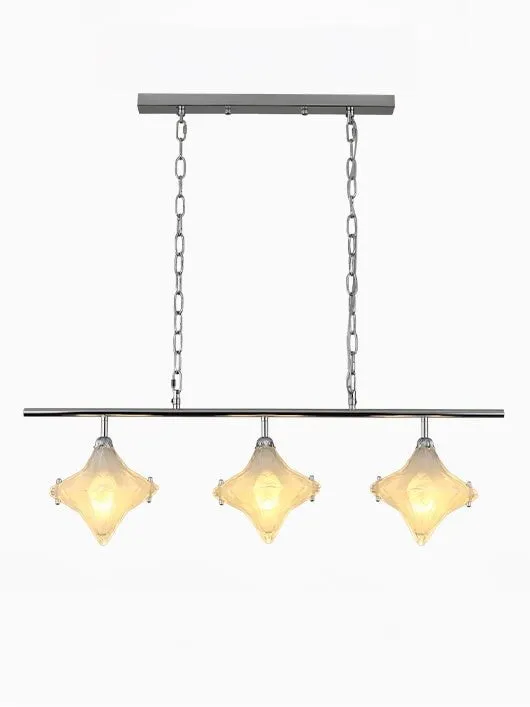 Art Deco Star Linear Pendant Light - Elegant Lighting for Kitchen Island - Astris Cassiopeia T440