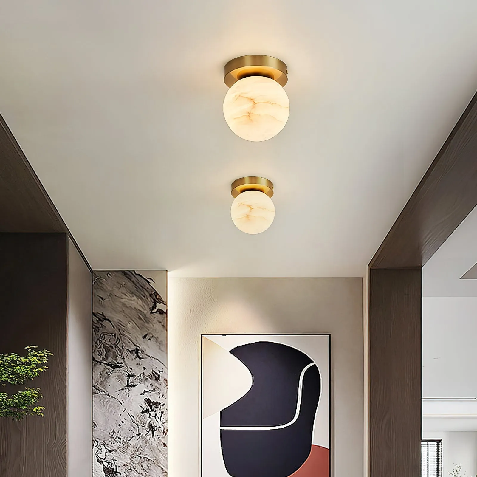 Melange Alabaster Ceiling Light D496