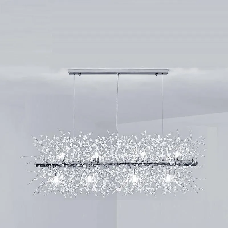 Modern Rectangular Crystal Fireworks Chandelier S15