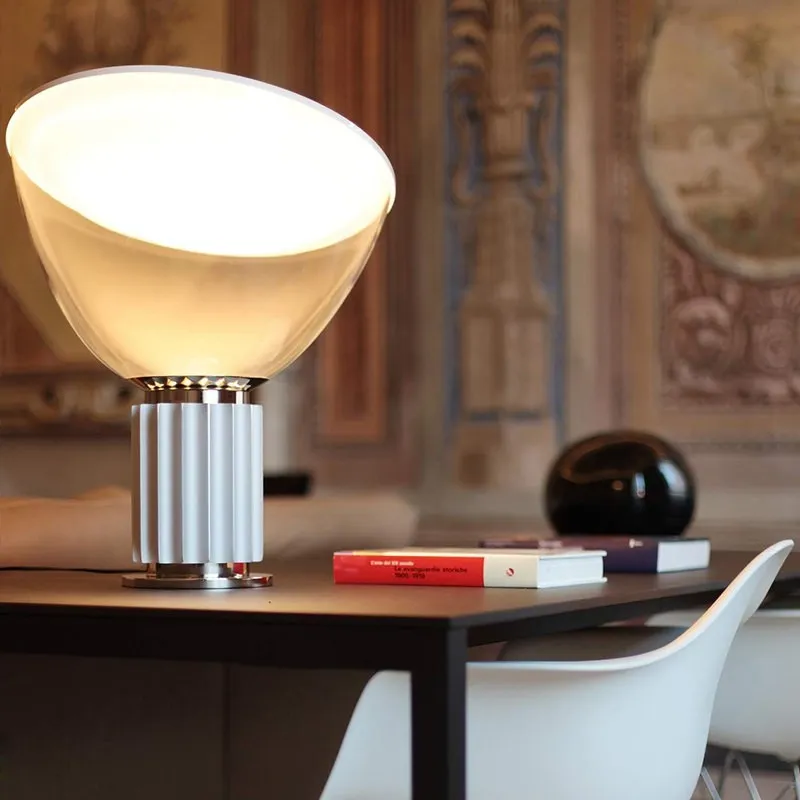 Sculptural Upside Down Glass Table Lamp