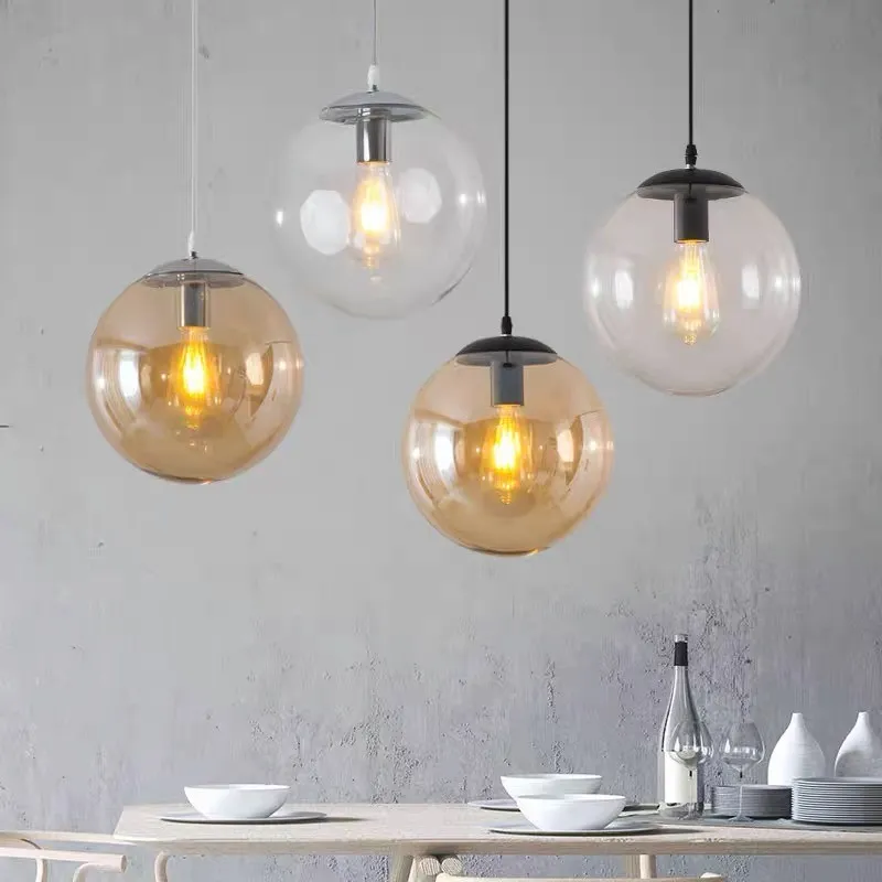 Glass Ball Pendant Light