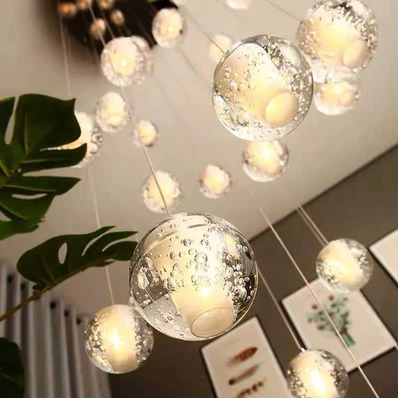 Crystal Ball Pendant Light For Living Room
