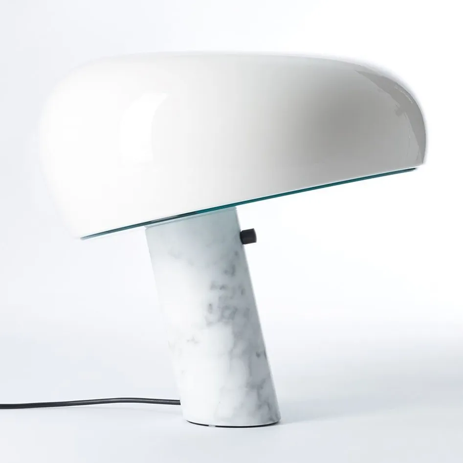 Modern Scandinavian Curved Marble Table Lamp