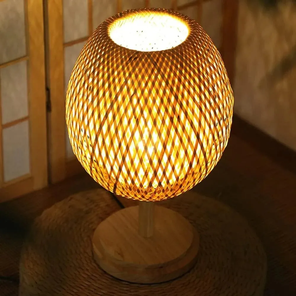 Handcrafted Sustainable Bamboo Table Lamp D847