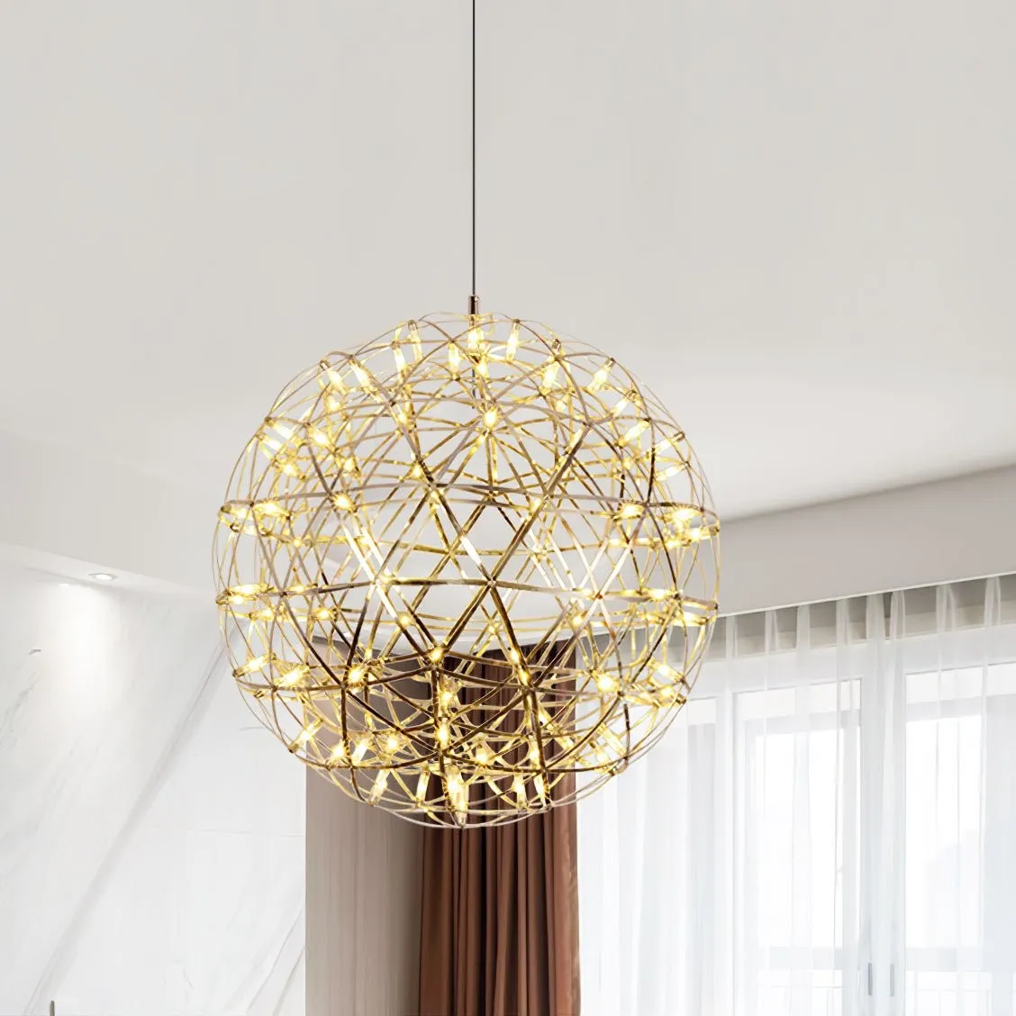 Silver Spark Ball Pendant Light T204