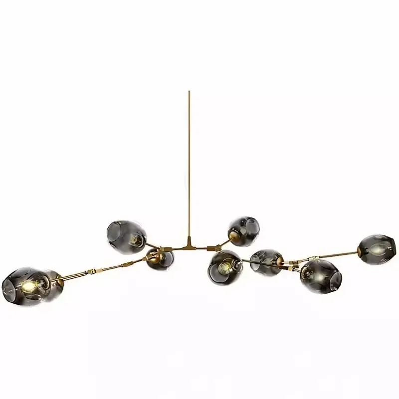 Asymmetrical Articulated Globe Branching Bubble Chandelier