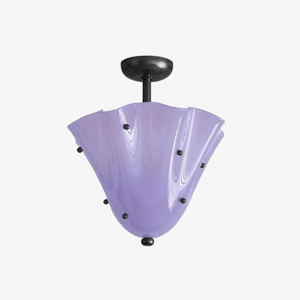 Bellina Decorative Glass Ceiling Light - Modern Sculptural Flush Mount T282