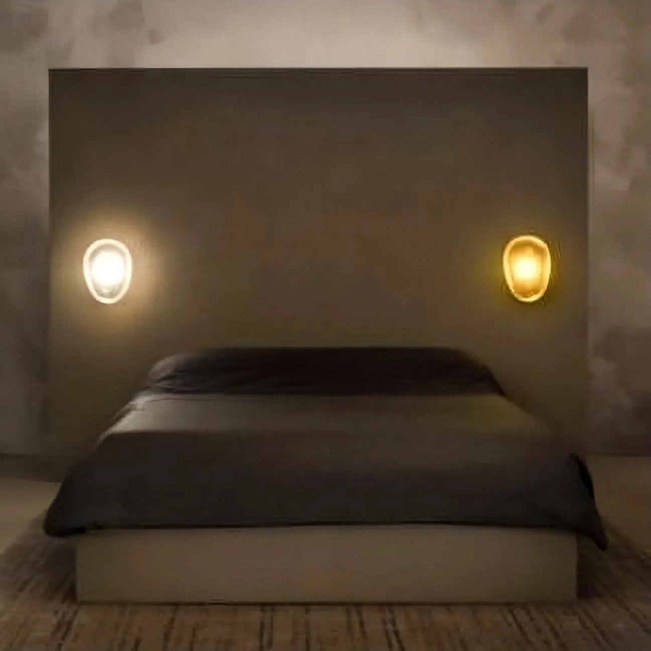 Pebble Glass Wall Lamp for Bedroom