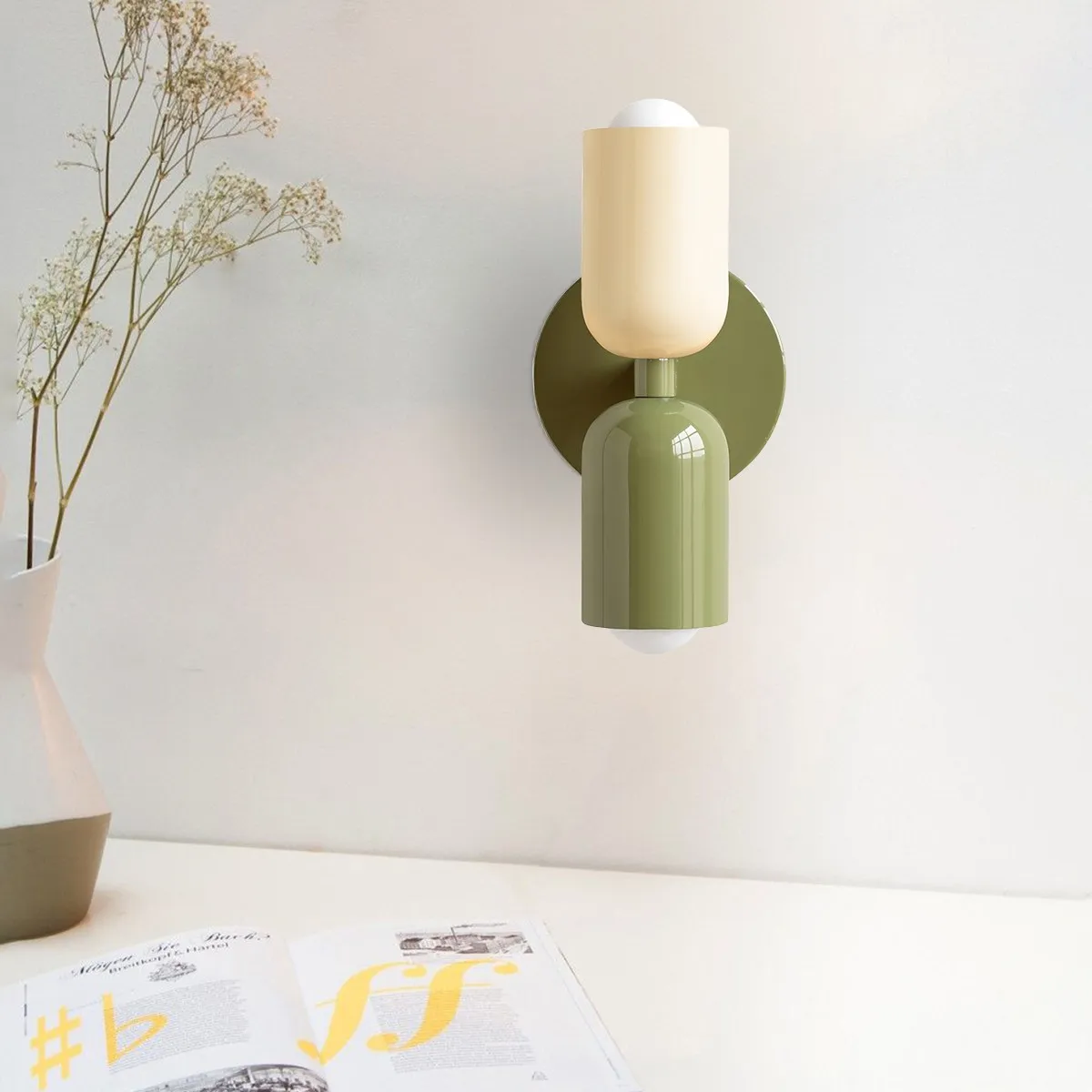 Colorful Double Head Up Down Wall Sconce S113