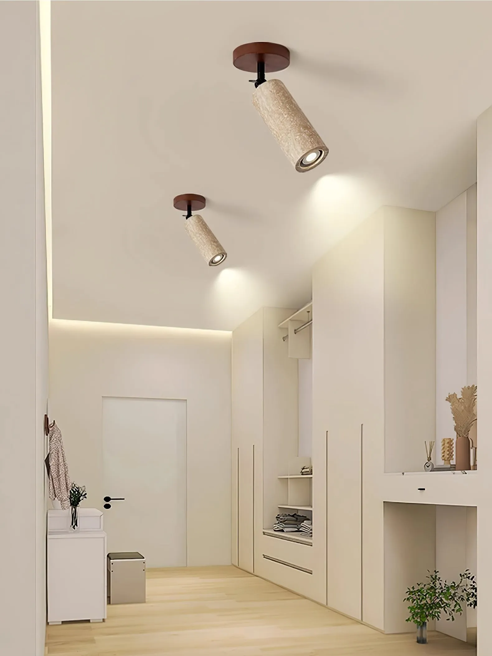 Wabi-Sabi Travertine Adjustable Wall Lamp M04