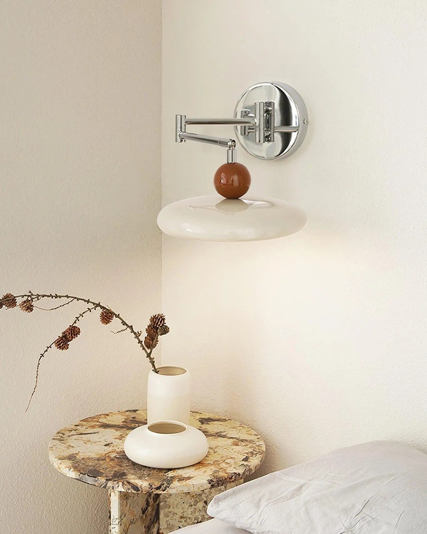 Swing Arm Bedside Plug In Wall Lamp M244